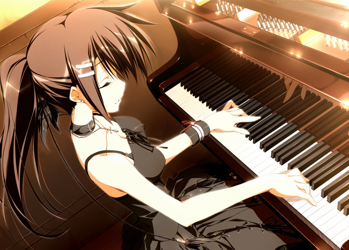 Minakami Yuki tocando el piano Wonderful Everyday